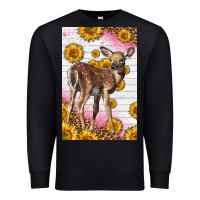 Black Western Cute Baby Deer Fawn Premium Sweatshirt - LillyAllenDesigns