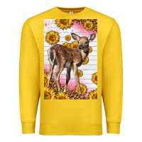 Lemon Western Cute Baby Deer Fawn Premium Sweatshirt - LillyAllenDesigns