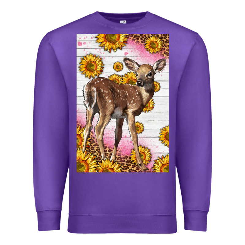 Western Cute Baby Deer Fawn Premium Sweatshirt by LillyAllenDesigns | Teevron
