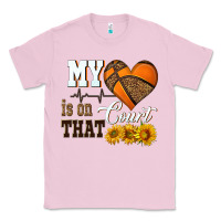 Bubblegum Pink my heart is on that court Classic Tee - HRA Design Shop
