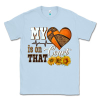 Dusty Blue my heart is on that court Classic Tee - HRA Design Shop