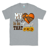 Heather Grey my heart is on that court Classic Tee - HRA Design Shop