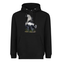 Black skunk Heavyweight Hoodie - LillyAllenDesigns