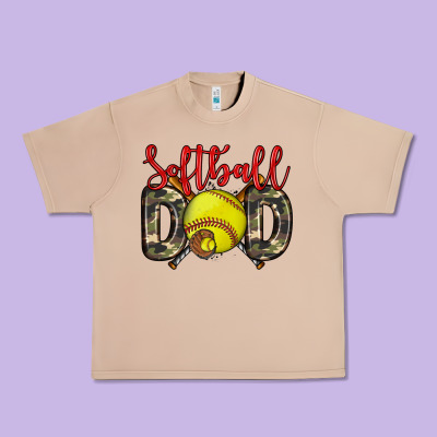 Softball Dad Urban Heavy Tee Designed By Zillion Design Studio