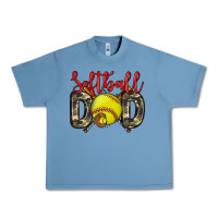 Pebble Blue softball dad Urban Heavy Tee - Zillion Design Studio