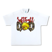 White softball dad Urban Heavy Tee - Zillion Design Studio