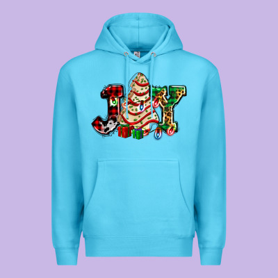 Joy With Christmas Tree Cake Ado Premium Hoodie Designed By Adodesignshop