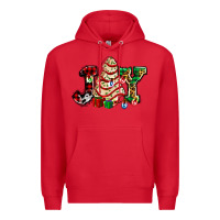 Red joy with christmas tree cake ado Premium Hoodie - AdoDesignShop