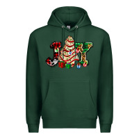 Sports Green joy with christmas tree cake ado Premium Hoodie - AdoDesignShop