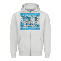 Dove Grey winter vibes gnome Zipper Hoodie - JahusDesignShop
