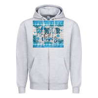 Heather Grey winter vibes gnome Zipper Hoodie - JahusDesignShop