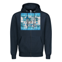 Navy winter vibes gnome Zipper Hoodie - JahusDesignShop