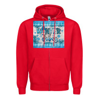 Red winter vibes gnome Zipper Hoodie - JahusDesignShop