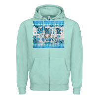Seafoam winter vibes gnome Zipper Hoodie - JahusDesignShop