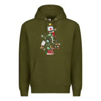 Army Green nurse christmas tree Premium Hoodie - MaliasSmallBusiness