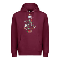 Burgundy nurse christmas tree Premium Hoodie - MaliasSmallBusiness