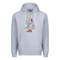 Heather Grey nurse christmas tree Premium Hoodie - MaliasSmallBusiness