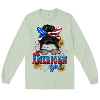Matcha All American girl 4th of July Long Sleeve Tee - CowGirlArtShop