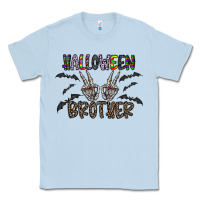 Dusty Blue halloween brother Classic Tee - CowhideDigitalArt