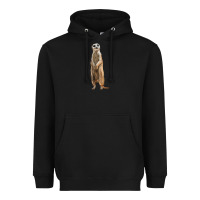Black Meerkat Heavyweight Hoodie - LillyAllenDesigns