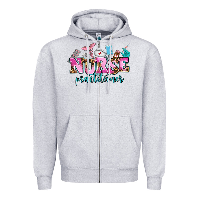 Nurse Practitioner Zipper Hoodie by AdoDesignShop | Teevron