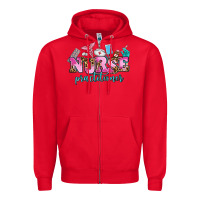 Red nurse practitioner Zipper Hoodie - AdoDesignShop