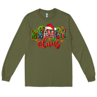 Army Green Christmas grampy claus Long Sleeve Tee - FaDigitalArtStudio