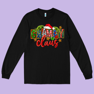 Christmas Grampy Claus Long Sleeve Tee Designed By Fadigitalartstudio