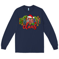 Navy Christmas grampy claus Long Sleeve Tee - FaDigitalArtStudio