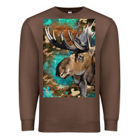 Chestnut Western Camo Moose Premium Sweatshirt - LillyAllenDesigns