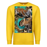Lemon Western Camo Moose Premium Sweatshirt - LillyAllenDesigns