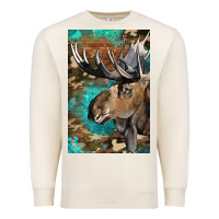 Western Camo Moose Premium Sweatshirt | Teevron