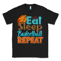 Black eat sleep basketball repeat Classic Tee - HRA Design Shop