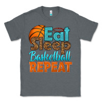 Charcoal Heather eat sleep basketball repeat Classic Tee - HRA Design Shop