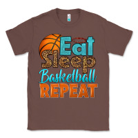 Chestnut eat sleep basketball repeat Classic Tee - HRA Design Shop