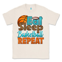 Natural eat sleep basketball repeat Classic Tee - HRA Design Shop
