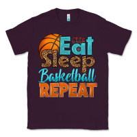 Plum eat sleep basketball repeat Classic Tee - HRA Design Shop