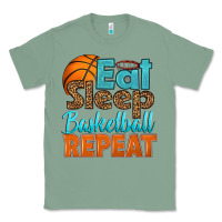 Sage eat sleep basketball repeat Classic Tee - HRA Design Shop