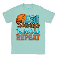 Seafoam eat sleep basketball repeat Classic Tee - HRA Design Shop