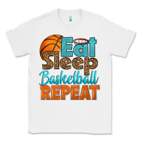 White eat sleep basketball repeat Classic Tee - HRA Design Shop