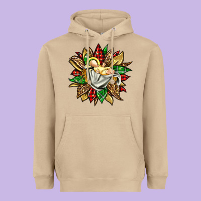 Christmas Baby Jesus Sunflower Heavyweight Hoodie Designed By Jasminsmagicworld