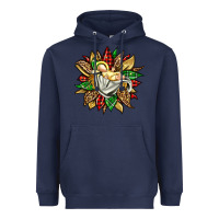 Navy christmas baby jesus sunflower Heavyweight Hoodie - Jasminsmagicworld