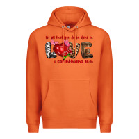 Carrot let all that you do be done in love i corinthians Premium Hoodie - NancyCooperArtShop