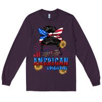 Plum All American Mama 4th of July Long Sleeve Tee - CowGirlArtShop