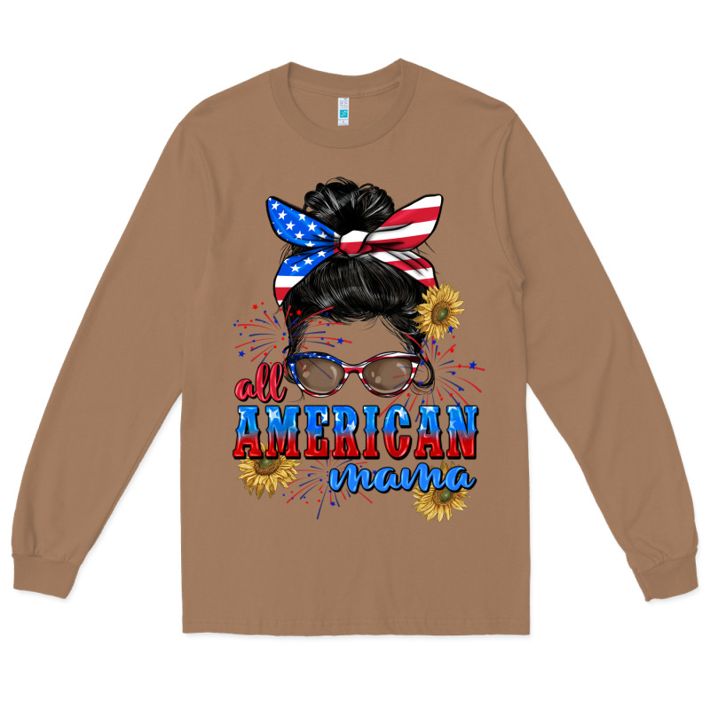 All American Mama 4th Of July Long Sleeve Tee by CowGirlArtShop | Teevron
