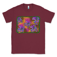 Burgundy mardi gras mask background Classic Tee - BarkalooDesign