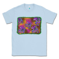 Dusty Blue mardi gras mask background Classic Tee - BarkalooDesign