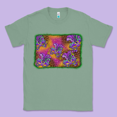 Mardi Gras Mask Background Classic Tee Designed By Barkaloodesign