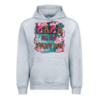 Heather Grey mama all day everyday Urban Hoodie - LillyAllenDesigns