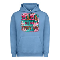 Pigment Pebble Blue mama all day everyday Urban Hoodie - LillyAllenDesigns